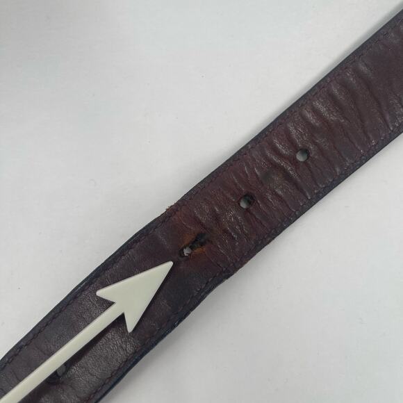 COACH Belt Size 36" Braided Leather Brown Business Office Classic *Damaged* - Picture 7 of 16